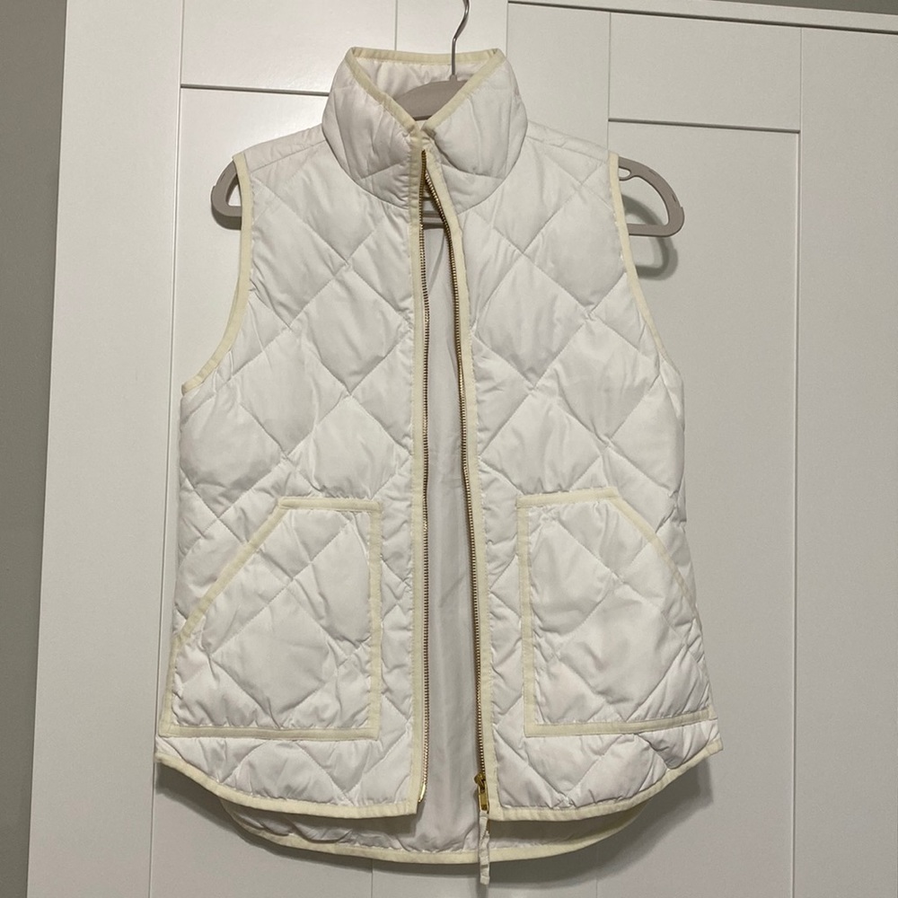 White and Cream J. Crew Vest | Size XXS
